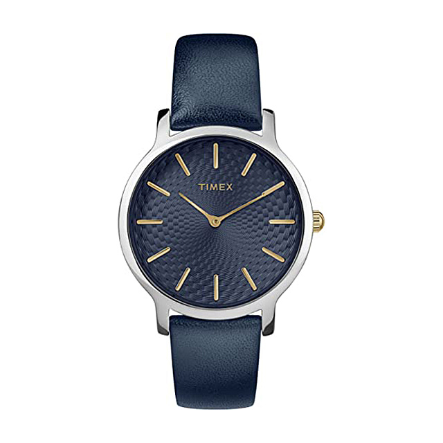 Metropolitan 34mm Leather Strap - Blue